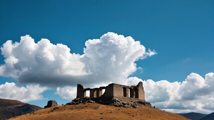 a blue sky with white clouds