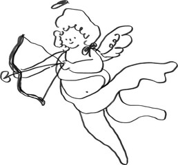 Angel with Arrows Vector Pattern