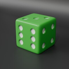 dice on green