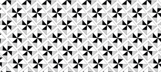 Square pattern art black and white background, editable eps file 