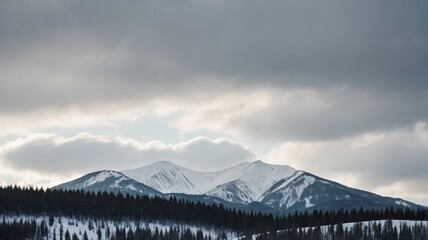 the mountains are covered in snow