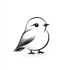 Obraz premium Cute little bird illustration.