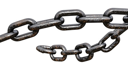 Obraz premium rusty chain link metal render on transparent background