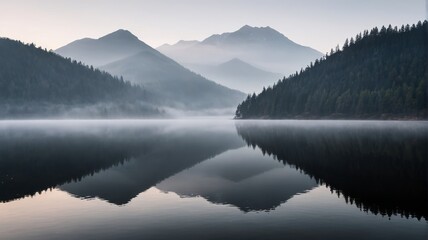 Fototapeta premium a mountain range in the distance