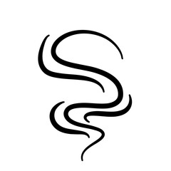 Steam and smoke lines icon