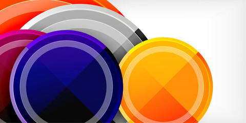 Geometric design abstract background - circles