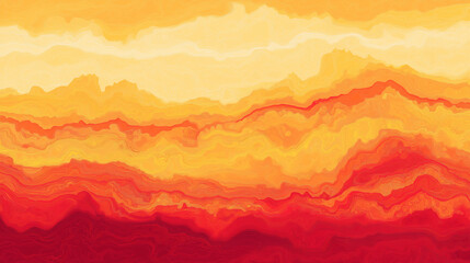 Abstract Topographic Map Art Fiery Orange and Red Hues. Generative Ai.