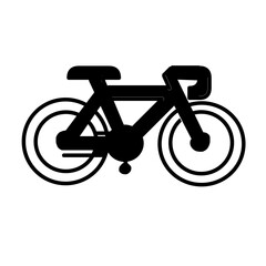 bicycle icon isolated on white background