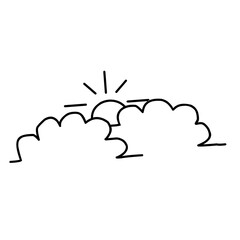 Cloud with the sun