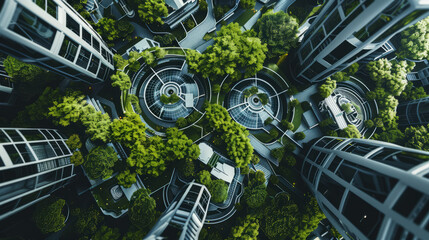 Sustainable energy concept.renewable electricity and fuel. Clean energy management for future environment