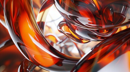 abstract art, a 3D rendering of abstract forms and shapes suspended in space, exploring depth