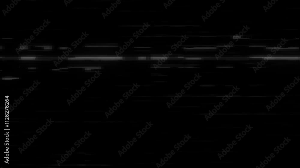 Aufkleber digital pixel black and white noise glitch and vhs effect. flickering clip signal interference. glit