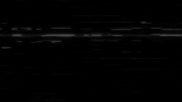 Digital pixel black and white noise glitch and VHS effect. Flickering clip signal interference. Glitch Distortion Video Element. quick glitchy transition Corruption. Abstract digital effect noise