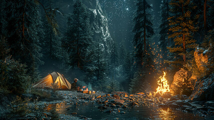 Solitude in the Wilderness: Camping Under the Stars