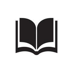 Open book icon logo design template isolated illustration