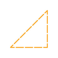 Triangular geometric shapes with dashed lines