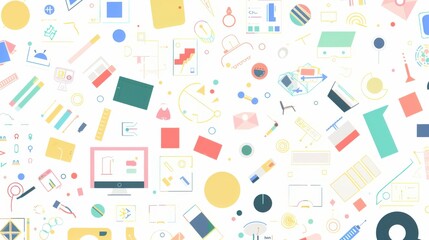 Fototapeta premium Knowledge Graph Interface: A Minimalist Robotic Sci-Tech Experience