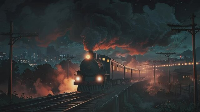 anime steam train