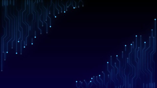 Digital Data moving on Circuit Board CPU high tech Artificial intelligence AI, data mining Processing data futuristic processor Futuristic cyber innovation automation brain. cyber innovation cyberpunk