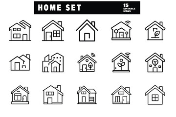 Fototapeta premium house icons set