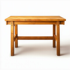 Simple Wooden Table, Rustic Design, Solid Wood, Minimalist Furniture. Generative Ai.