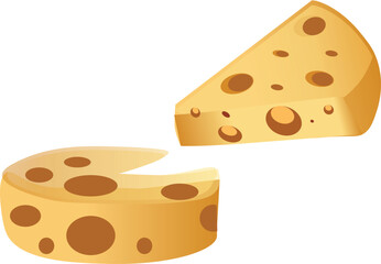 Cheese, Slices Cheese Pure Cow Milk Cheese full flavor, vector