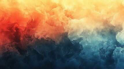 Obraz premium Abstract vibrant clouds in warm and cool tones