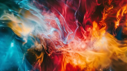 a dynamic explosion of colors and shapes, with bold strokes and fluid movements creating an energetic and captivating visual experience