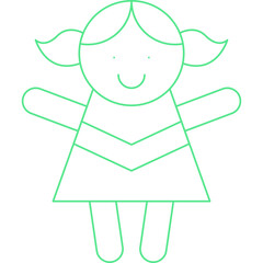 Doll icon single vector illustration