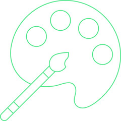 Paint Palette icon single vector illustration
