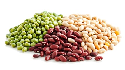 Chopped Beans isolated in white background