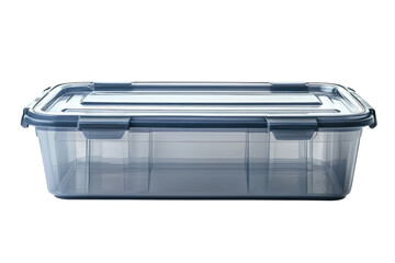 Clear storage container with a secure lid for organizing various items at home or office