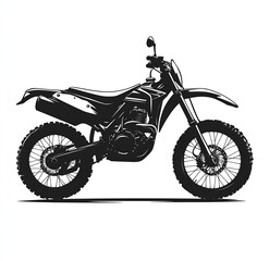 Obraz premium black silhouette of motorcycle on a white background