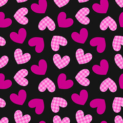 valentine day,  valentine seamless pattern with hearts design for fabric, cotton, wallpaper, satin, carpet.