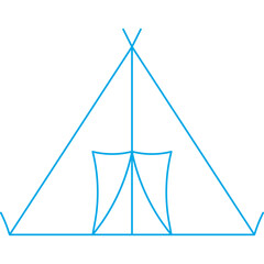 Camping Tent icon single vector illustration