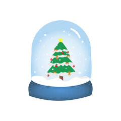 Fototapeta premium christmas tree with snow