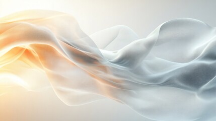 Obraz premium Abstract flowing fabric with warm and cool tones.