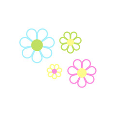 colorful flower elements 