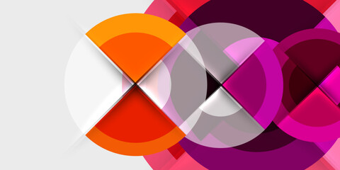 Obraz premium Target circle geometric abstract shapes. Vector Illustration For Wallpaper, Banner, Background, Card, Book Illustration, landing page