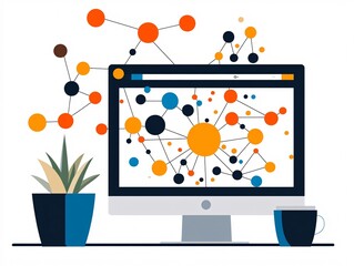 Customer Journey Mapping on Computer Screen