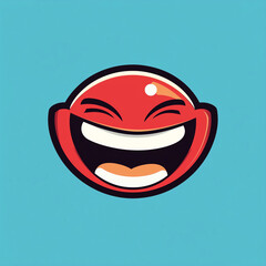 vector logo illustration character laugh