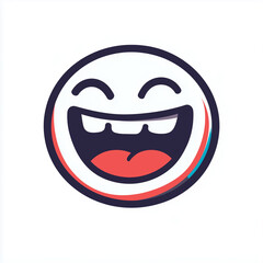 vector logo illustration character laugh