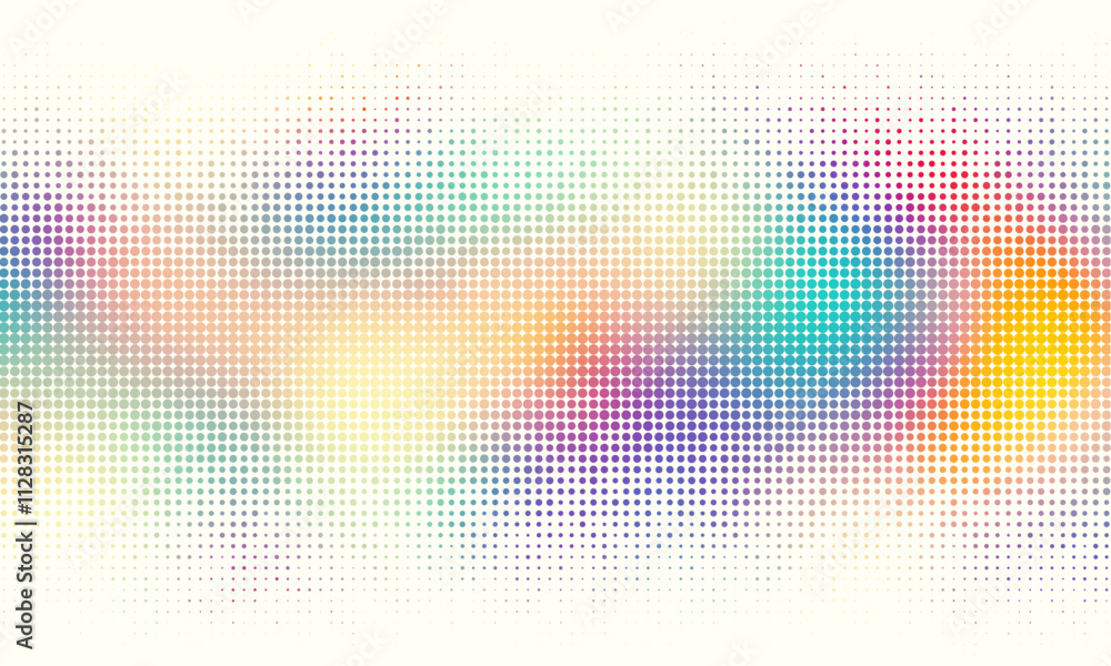 Aufkleber white background with colorful dotted halftone pattern. abstract design background