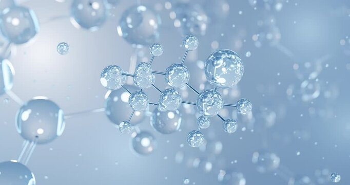 Chlormethine, rotating 3D model of anticancer, seamless looped video