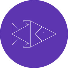 Origami icon single vector illustration