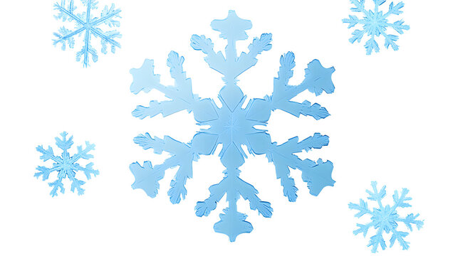 blue snowflakes. Isolated on transparent without shadow. PNG. For festive decor. Postcards, banners, flyers - Powered by Adobe