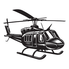 Helicopter silhouette vector illustration