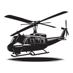 Helicopter silhouette vector illustration