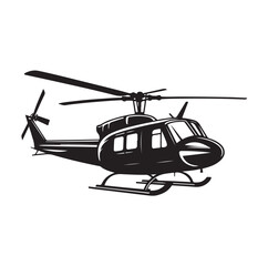 Helicopter silhouette vector illustration