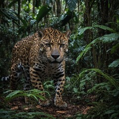 Obraz premium Describe a day in the life of a rainforest jaguar.